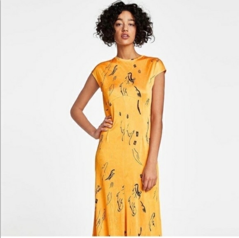 Zara yellow maxi Dress